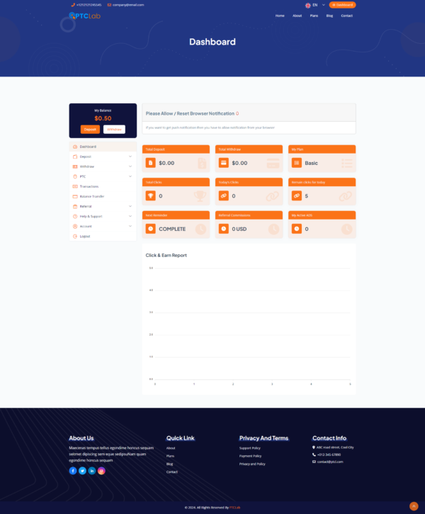 ptcLAB - Pay Per Click Platform - Image 2